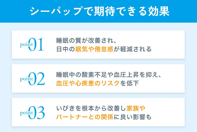 シーパップの利用で期待できる効果