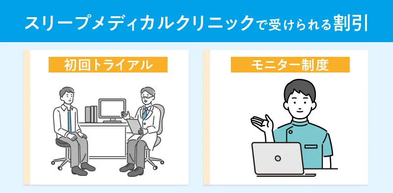 スリープメディカルクリニックのいびき治療で受けられる割引