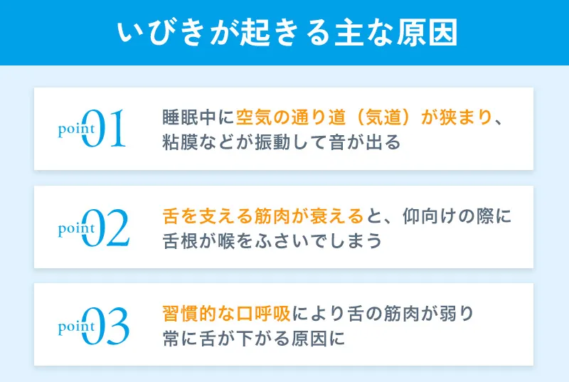 いびきが起きる原因