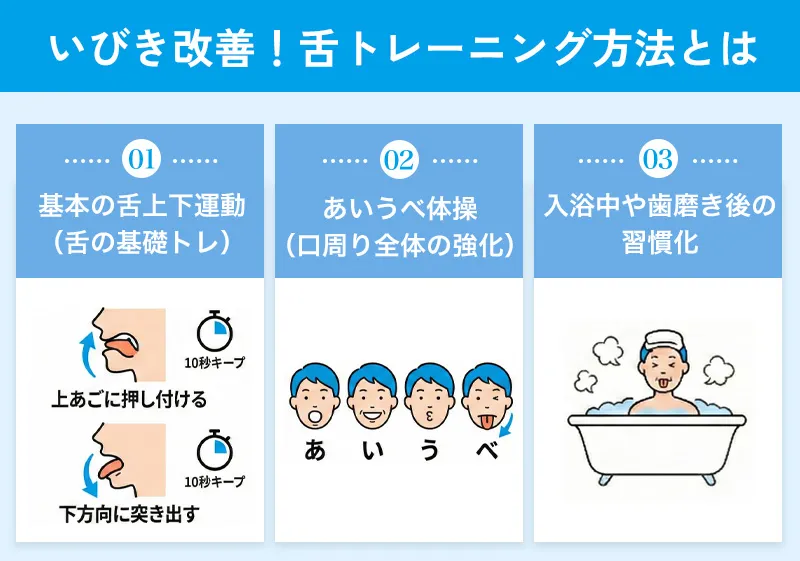 いびき改善のための舌トレーニング